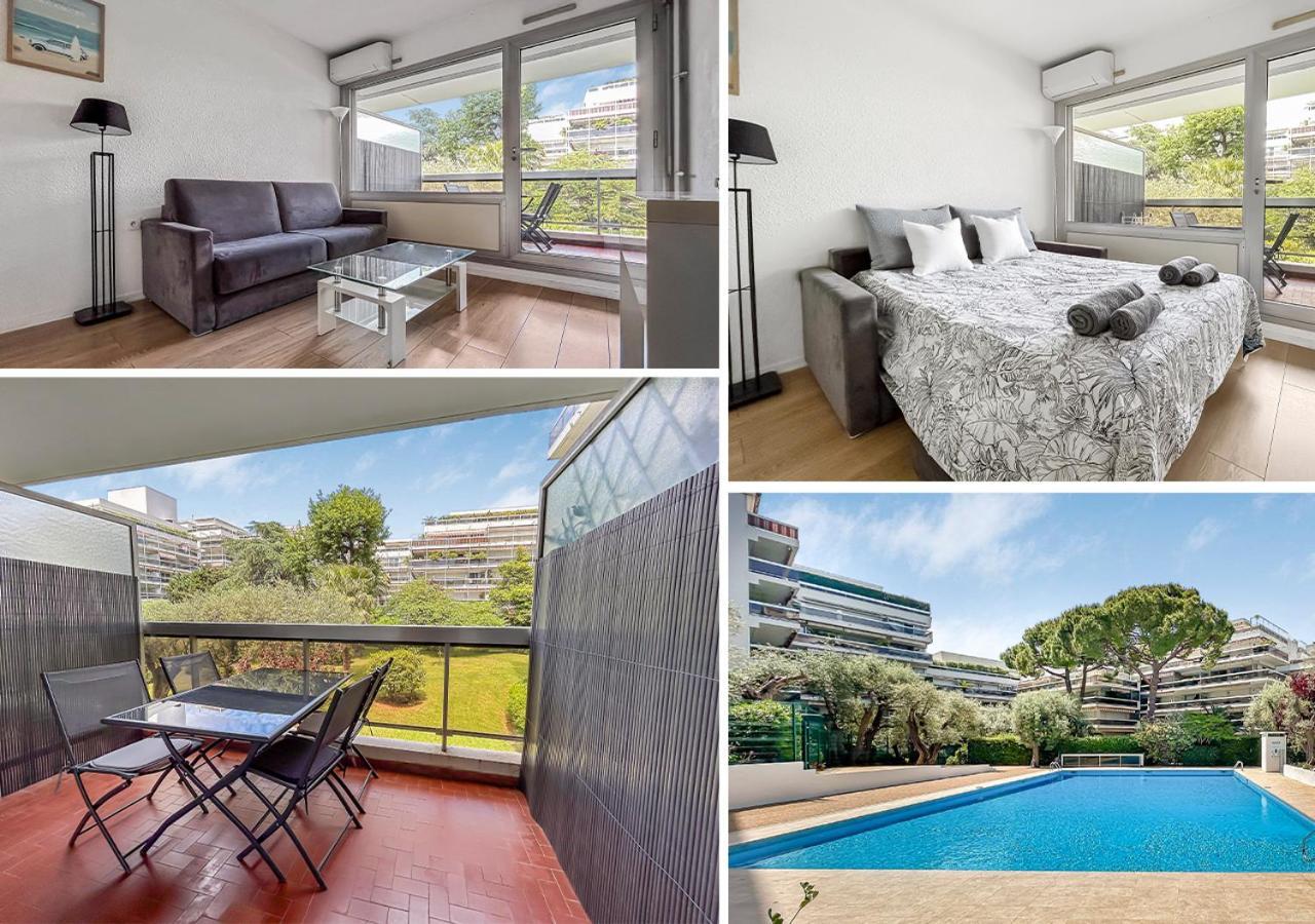 Joli Studio 4Pers Piscine Tout Confort Juan-les-Pins Dış mekan fotoğraf